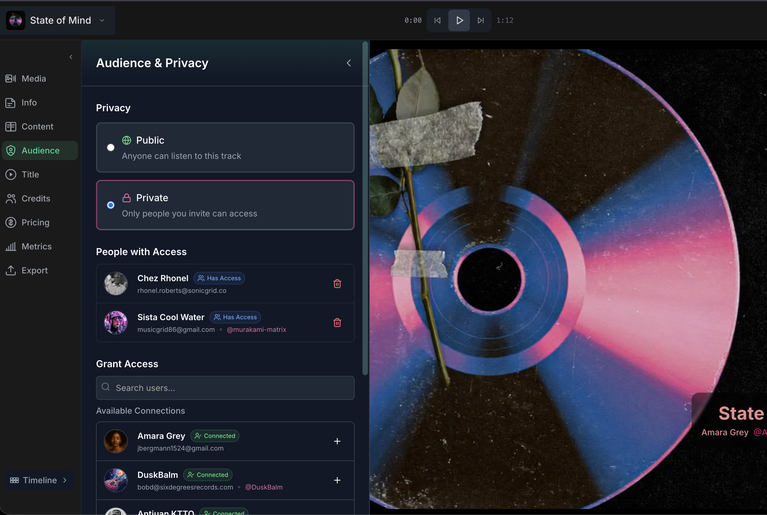 Track visualizer